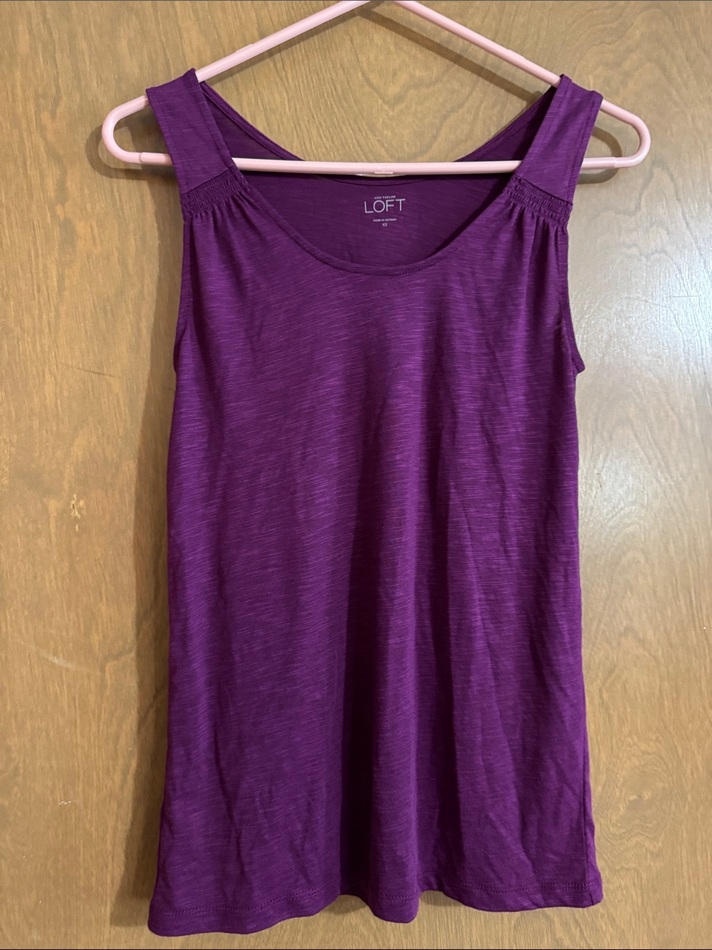 LOFT Sleeveless Tank Top in Deep Plum